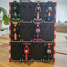Custom Made Wall Display Stand For Lego Mini F1 Collectible Race Cars