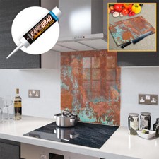 Glass Splashbacks Aged Copper
