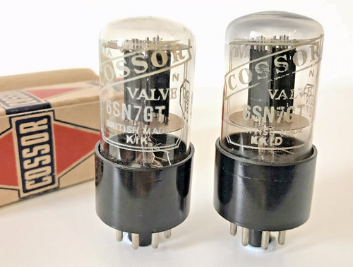 Cossor 6sn7gt black plate - black,