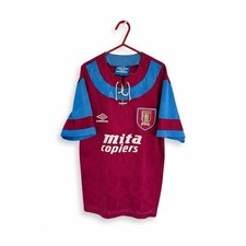 Aston Villa FC Home 1992/93 Umbro Football Shirt Kids Childrens Size Large Boys