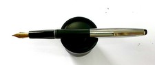 1960'S Osmiroid Fountain Pen Dark Green with Rolatip Medium Soft Nib