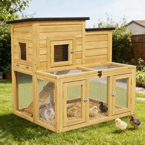 Large outdoor wooden quail - wooden,