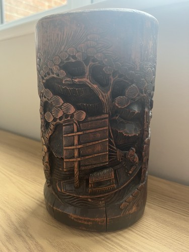 Antique chinese bamboo - bamboo, brush