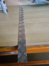 Aluminium 5 Bar Chequer Tread plate Sheet Metal 2mm thick 875mm x 55mm off cut