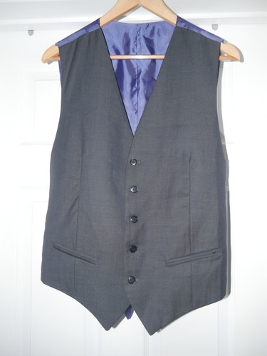 Grey waistcoat mens size m - m&s,