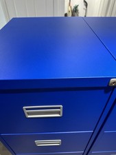 Five Drawer Filing Cabinet - royal blue RARE