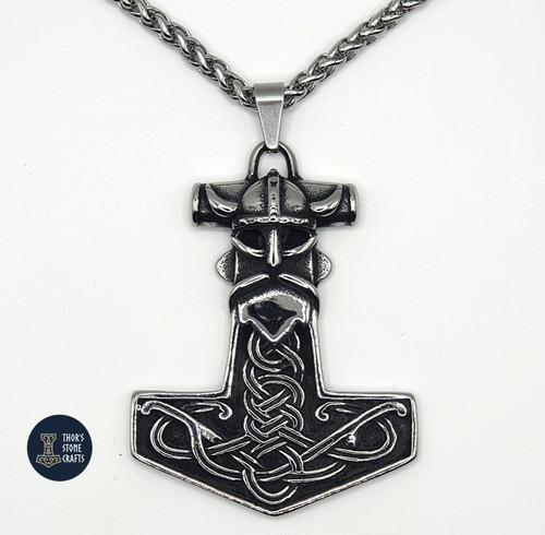 Viking thor hammer pendant - viking,