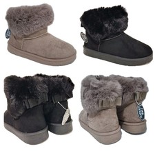 LADIES BOOTS FAUX FUR TRIMMED