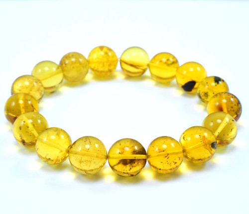 Dominican amber bracelet beads - amber,
