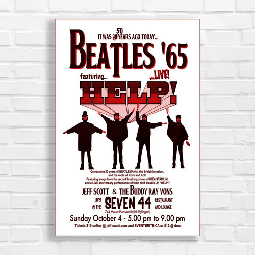 Retro beatles concert red - retro,