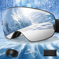 Men Women Outdoor Sports Ski Goggles Anti-Fog Snowboarding Snowmobile UV400 Lens