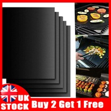 BBQ Grill Mat Reusable Non-Stick Oven Liners Cooking Barbecue Baking UK