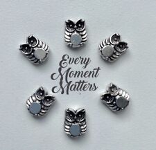 20 x Tibetan Silver OWL SPACER BEAD 10x8mm 3D Beads Charms Jewellery Findings