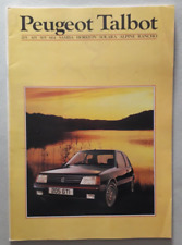 Peugeot Talbot Range Brochure 1984 - 205 305 505 604 Samba Horizon Solara Alpine