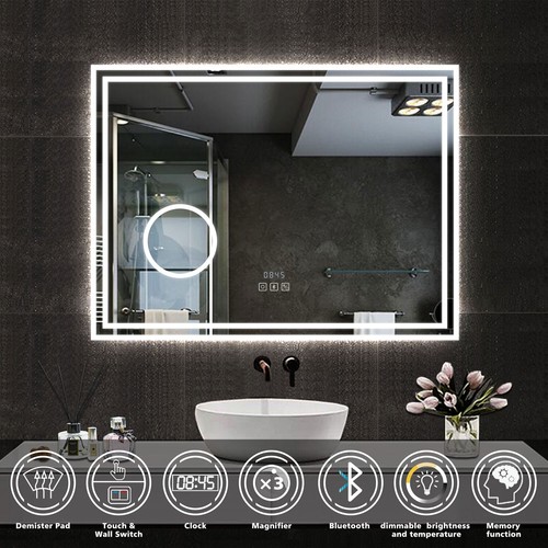Bathroom led mirror with - mirror,