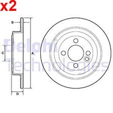 2X DELPHI Brake Disc For MINI