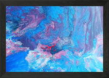 Acrylic pour abstract Framed