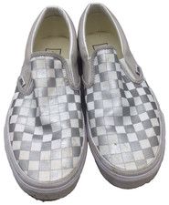 Vans Truewhite Checkerboard Slip Ons Size 8