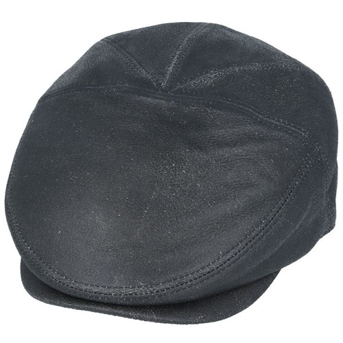 Black sheepskin leather flat - leather,