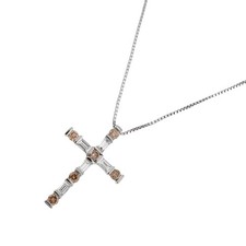 DAMIANI Diamond Cross Necklace