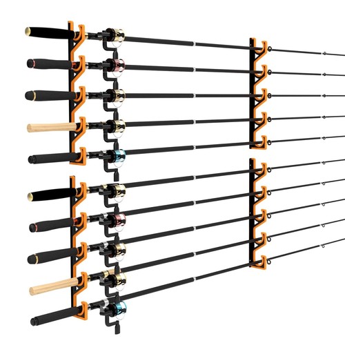 Fishing rod holder wall - holder,