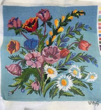 Twilleys Needlecraft Tapestry Floral 16" x 16" Cushion kit Part completed