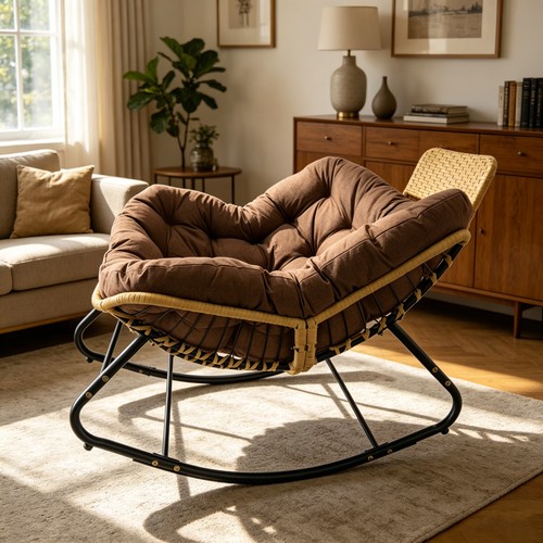 Papasan rocking chair - rocking,