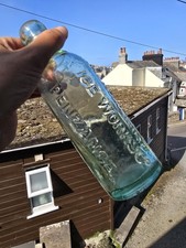 Newlyn And Gulval Ice Works Penzance Mineral Water Bottle 20 Cm Tall