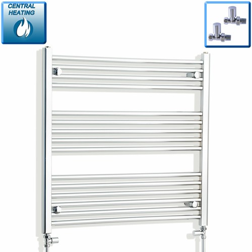 Chrome heated towel rail - heated,