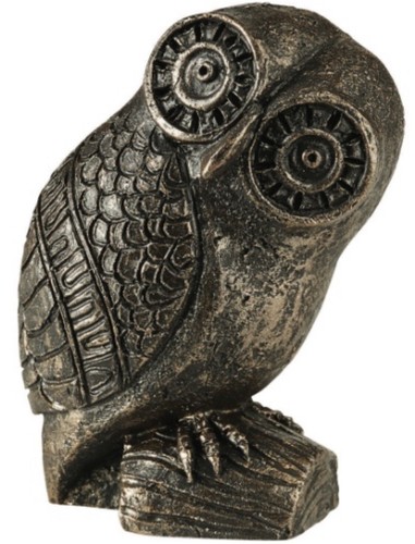 Roman resin owl - minerva, 7cm