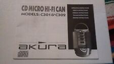 90's Coca Cola AKURA Stereo Can Hi Fi Instruction manual only (C301/C302)