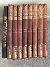 9 Bound Editions (Biannual) Of Punch Magazine