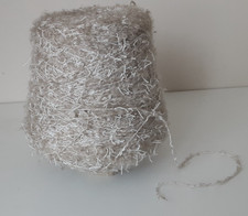 Oatmeal Crinkle Boucle Acrylic Wool Yarn Cone 485g