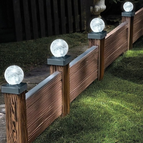 Solar crackle ball lights 4pck - crackle,