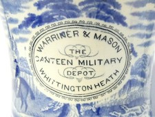 ARMY 19thC The Canteen Military Depot WHITTINGTON HEATH Pictorial HUNT Mug 