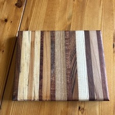 Unique Striped Hardwood Handmade Cutting Board, Display Board, Chopping Board