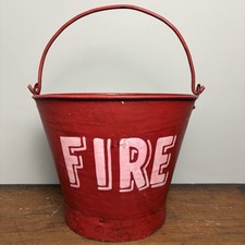 Vintage Red Fire Bucket -