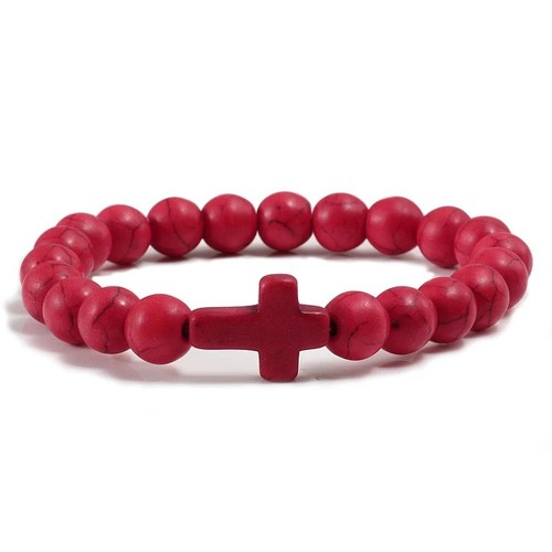 Natural stone cross - natural,