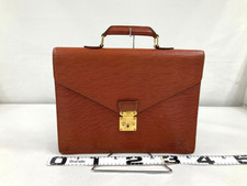 Louis Vuitton Epi Business Bag Briefcase Serviet Ambassador Brown Designer