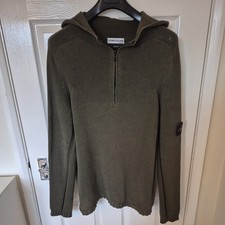SS03 STONE ISLAND HOODED COTTON-KNIT JUMPER