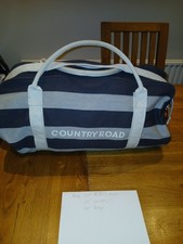 Holdall Bag In Cotton Canvas 22" across widest part. Detachable Shoulder Strap