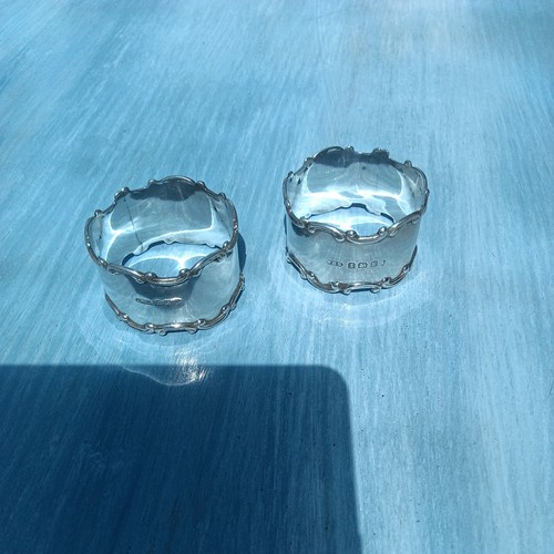 Solid silver napkin - rings, h