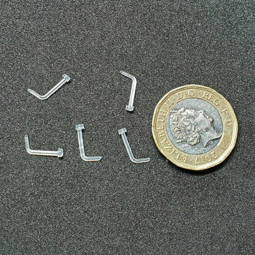 Clear nose stud hypo - 5x,