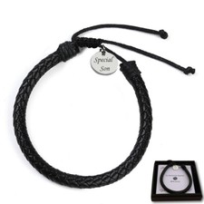 Personalised Black Leather