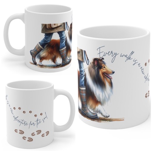 11oz ceramic rough collie - rough,