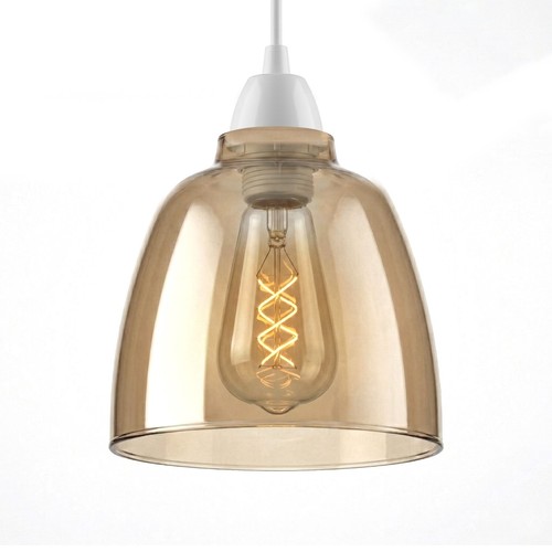 Modern amber glass shade - amber,