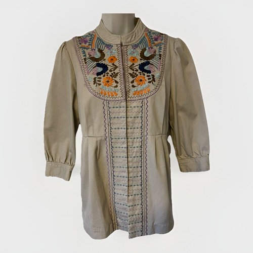 Boho embroidered folk jacket - embroidered,