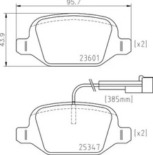 Brake pads 8DB 355 031-561 HELLA for FIAT 500 500 C