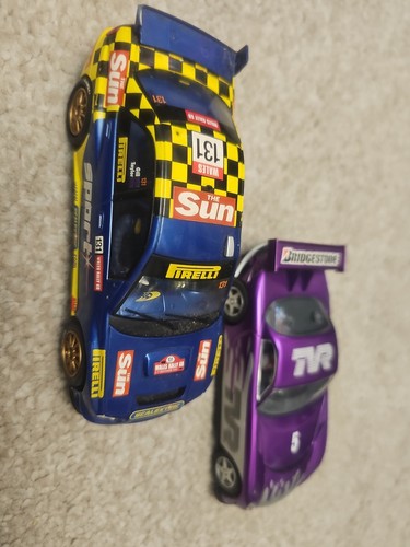 Scalextrics cars tvr - x,