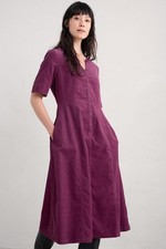 Seasalt Women's Regular Wightwick Denim Midi Dress Aniseed